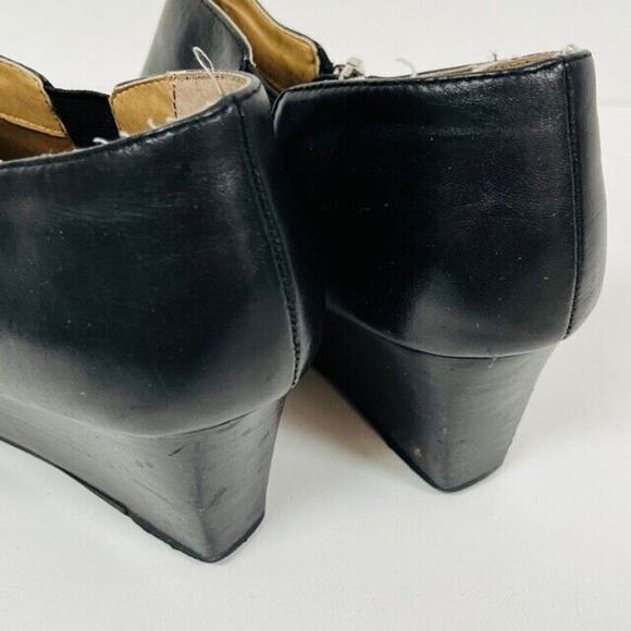 Adrienne Vittadini Midge Womens Size 8 Brown Side Zip Wedge Booties Shoes - Picture 10 of 16